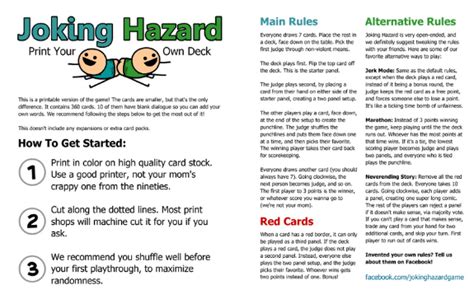 joking hazard rules|joking hazard pdf.